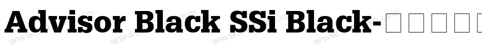 Advisor Black SSi Black字体转换